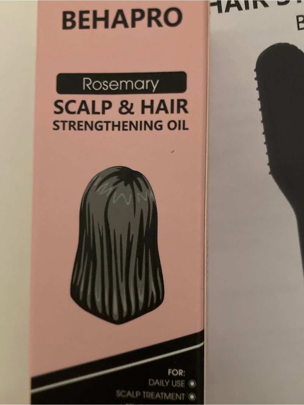 Black Hair Straightener Brush with Heat Protectant